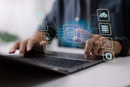 Businessperson use a computer